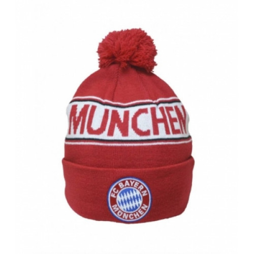 Бавария Мюнхен Зимняя теплая шапка с помпоном